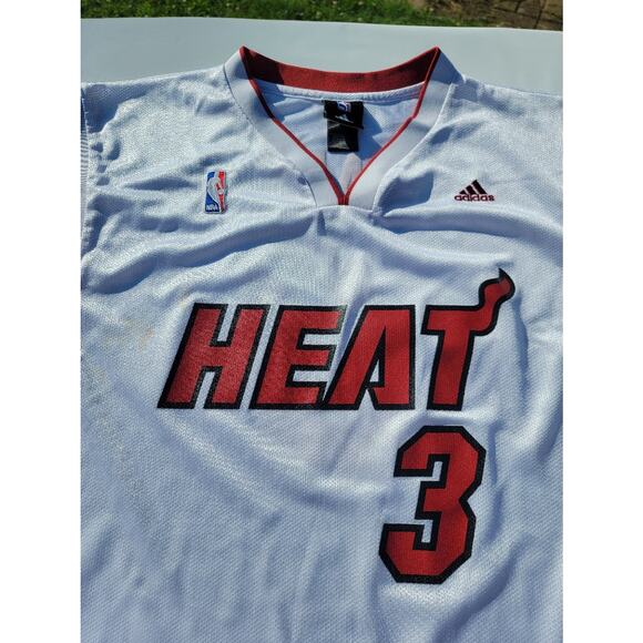 Adidas NBA Miami Heat Dwyane Wade #3 Jersey Adult Size XL - Picture 3 of 8
